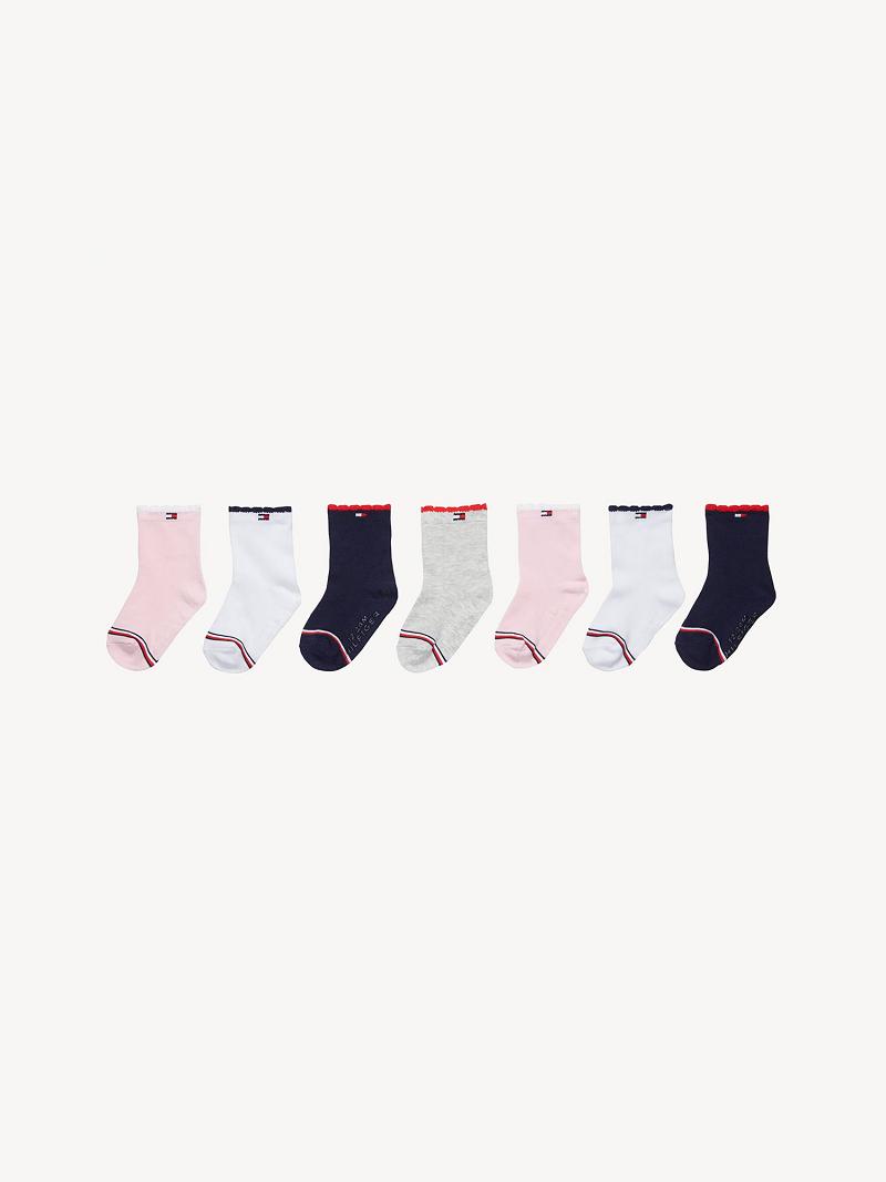 Fiú Tommy Hilfiger Babies\' 7PK Zokni Rózsaszín | HU 2375ILH